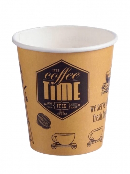 Стакан картонный одинарный под горячие напитки Coffee Time, 300 мл, 50 шт./упак.